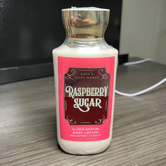 Bath & Body Works Raspberry Sugar 24hr Moisture Shea Lotion 8oz NEW - Picture 1 of 3